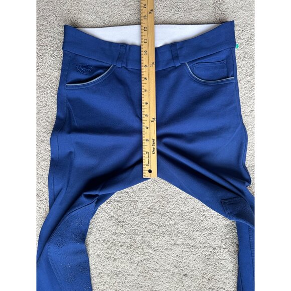 Piper by Smartpak Womens Riding Breeches 28R Royal Blue w/ Belt Loops - Picture 3 of 15